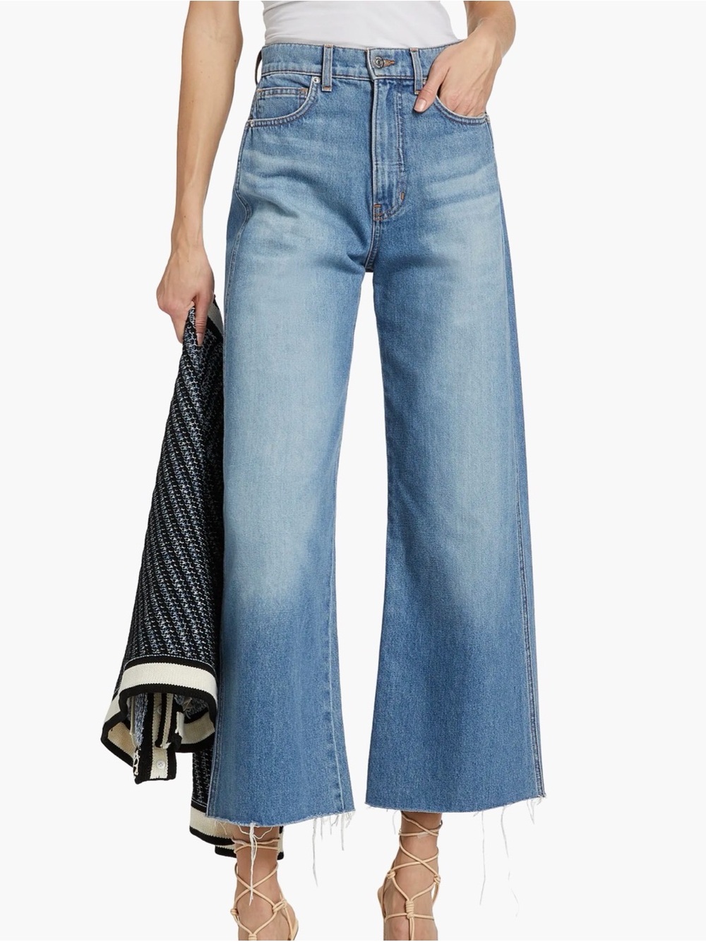 Veronina Beard Taylor High Rise Relaxed Wide Leg Jean Size 26 Medium Wash Jeans